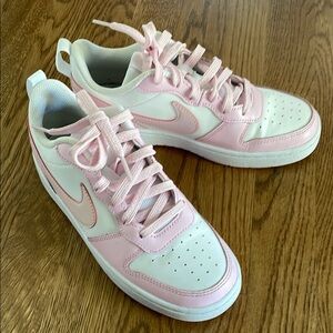 Nike Pink and White Sneakers
